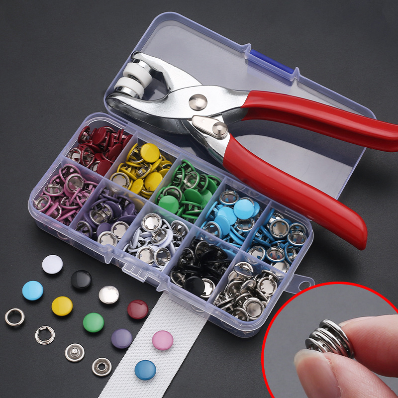 Snap Fastener Set - Plier Tool+50 Set Metal Sewing Buttons