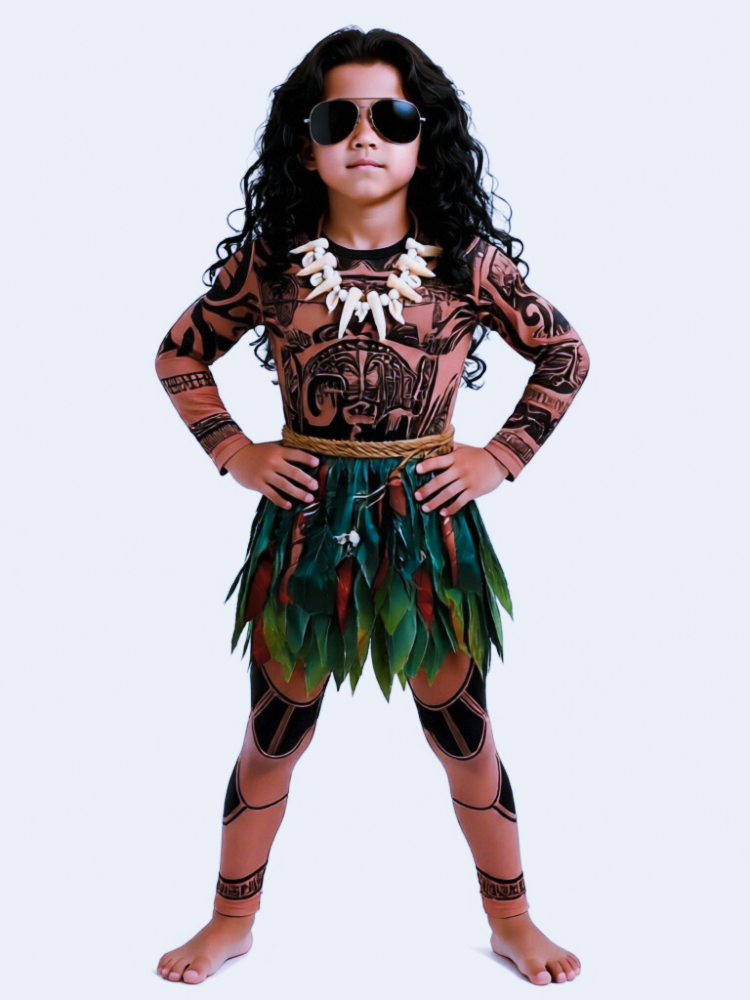 Free Cosplay Prop Patterns - Summer Moana Maui Kids Boys Costume