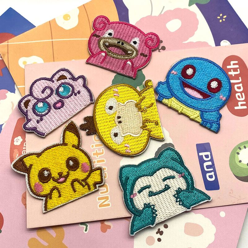 Free Cosplay Prop Patterns - Pokémon Self-stick Embroidered Patch Set Anime