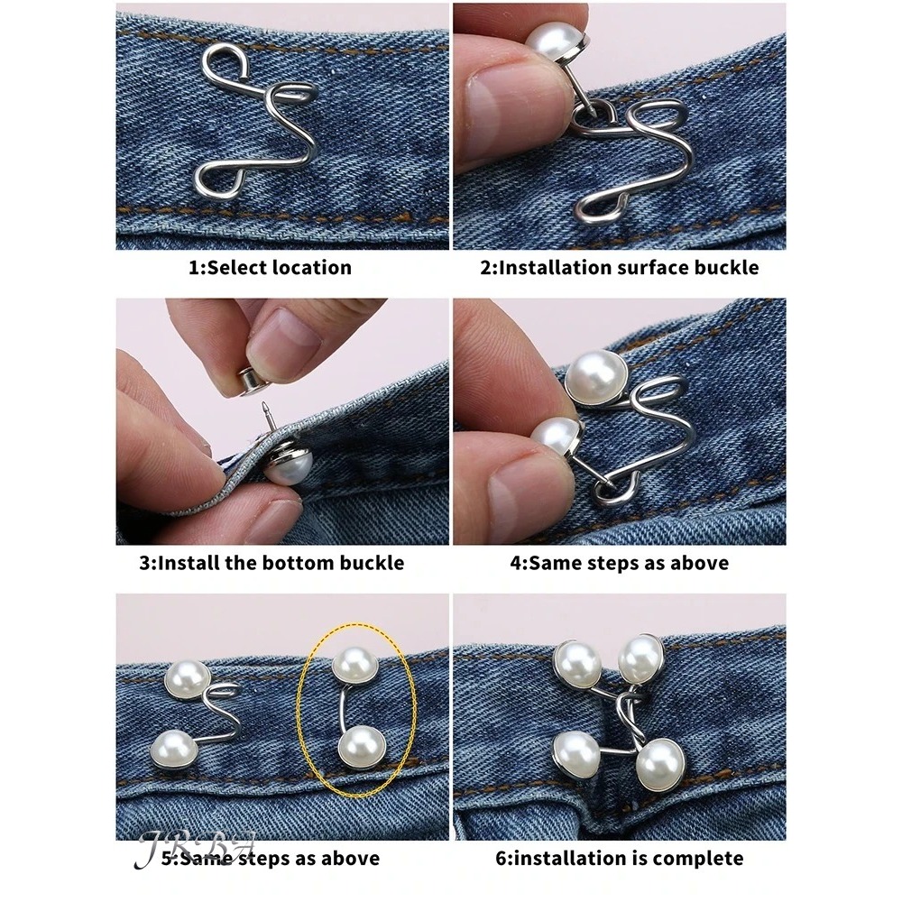 2pcs Adjustable Metal Jeans Wa - Snap Fastener Set ulasan dan harga