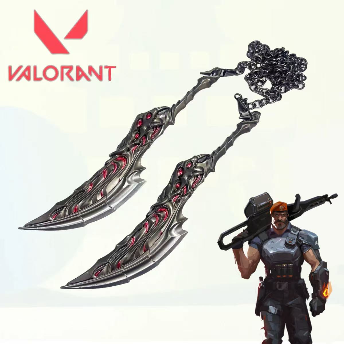 7.1inch Valorant Flame Metal K - Cosplay Flame Prop ulasan dan harga