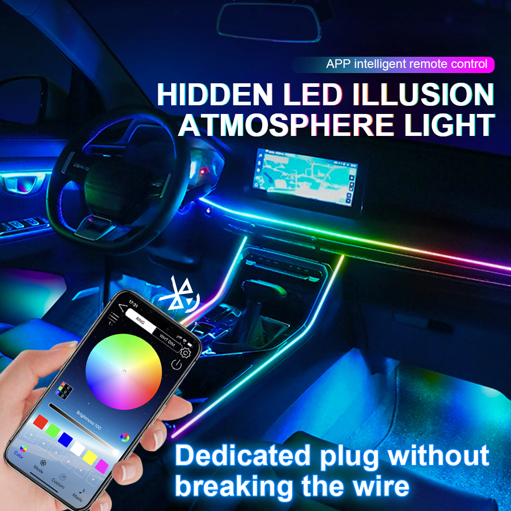 18/22 in 1 Acrylic Led Car Amb - Led El Wire ulasan dan harga