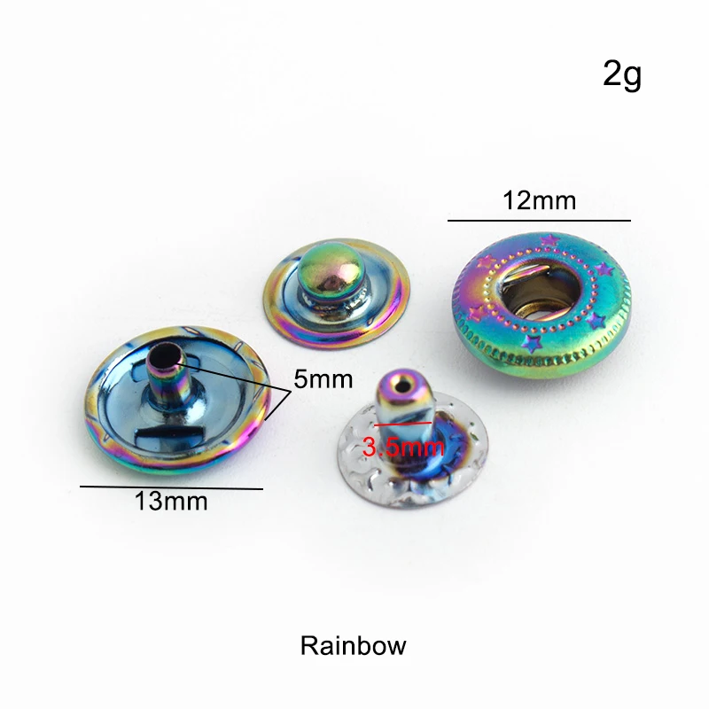 20-100 Sets Rainbow 12mm 10 Co - Snap Fastener Set ulasan dan harga