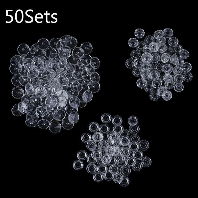 50 Set Clear KAM Resin Snap Bu - Snap Fastener Set ulasan dan harga