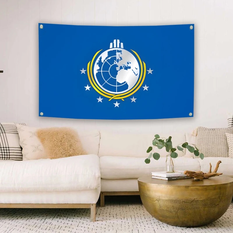 Super Earth Flag Helldivers 3x - Fallout Cosplay Prop ulasan dan harga