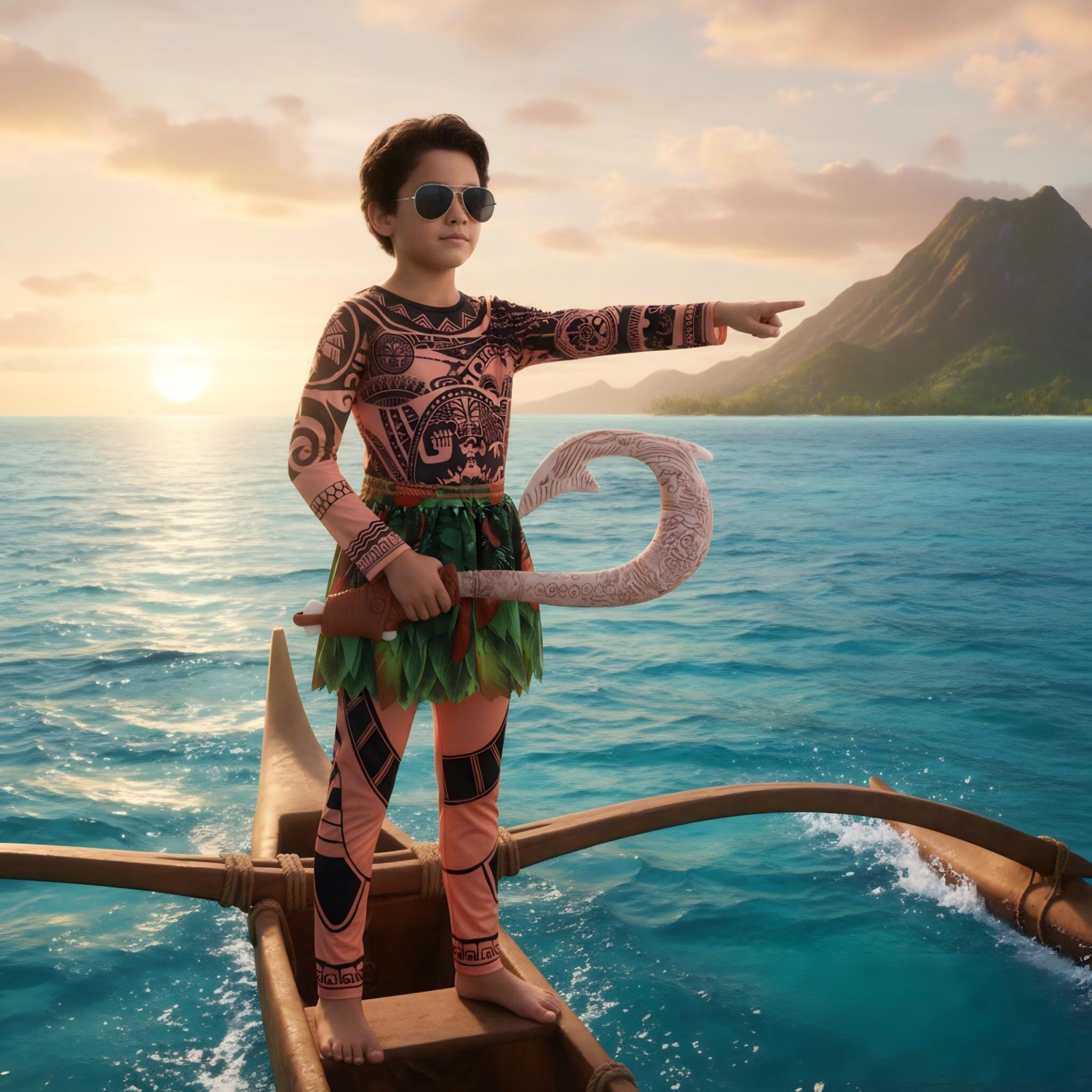 Summer Moana Maui Kids Boys Co - Free Cosplay Prop Patterns ulasan dan harga