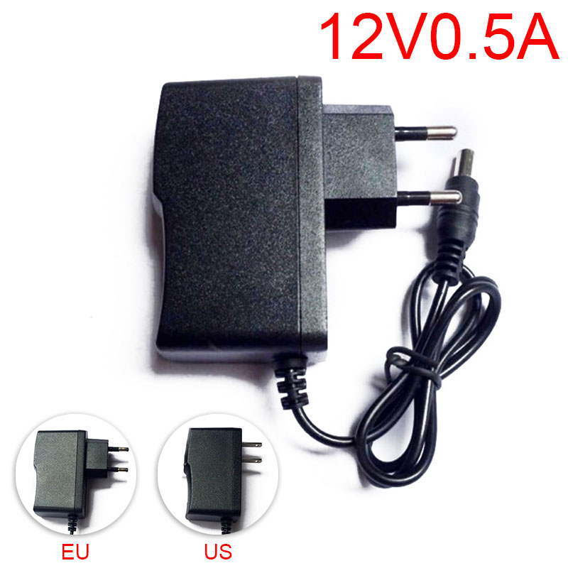 12V 0.5A 500mA US EU Plug 100- - Led El Wire ulasan dan harga