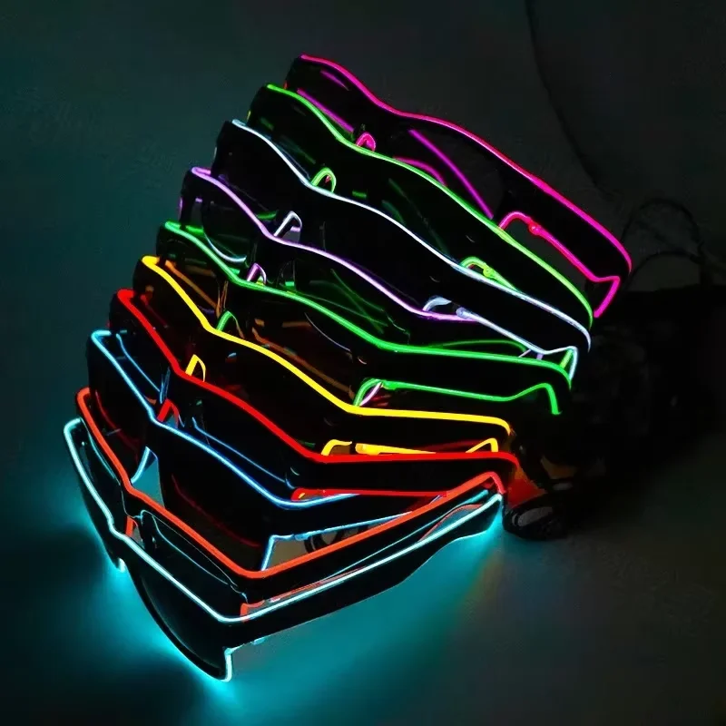 Neon LED Glowing Sunglasses Co - Led El Wire ulasan dan harga