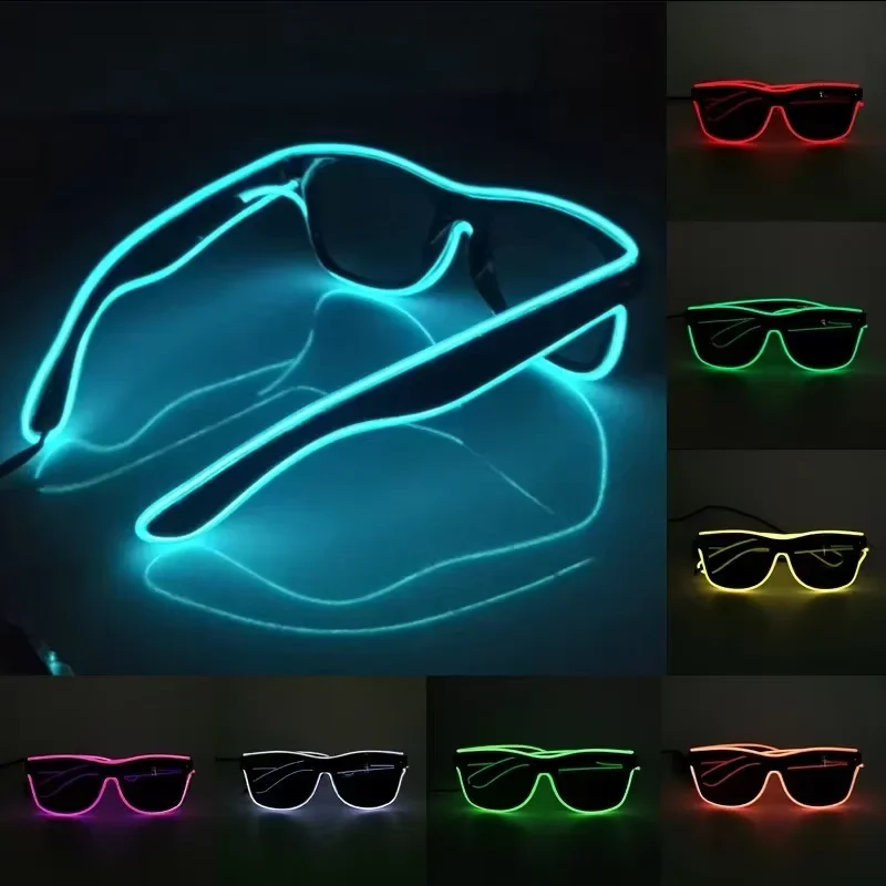 Neon LED Glowing Sunglasses Co - Led El Wire ulasan dan harga
