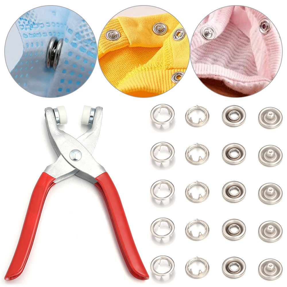 50sets 7.5/9.5/11mm Stainless  - Snap Fastener Set ulasan dan harga