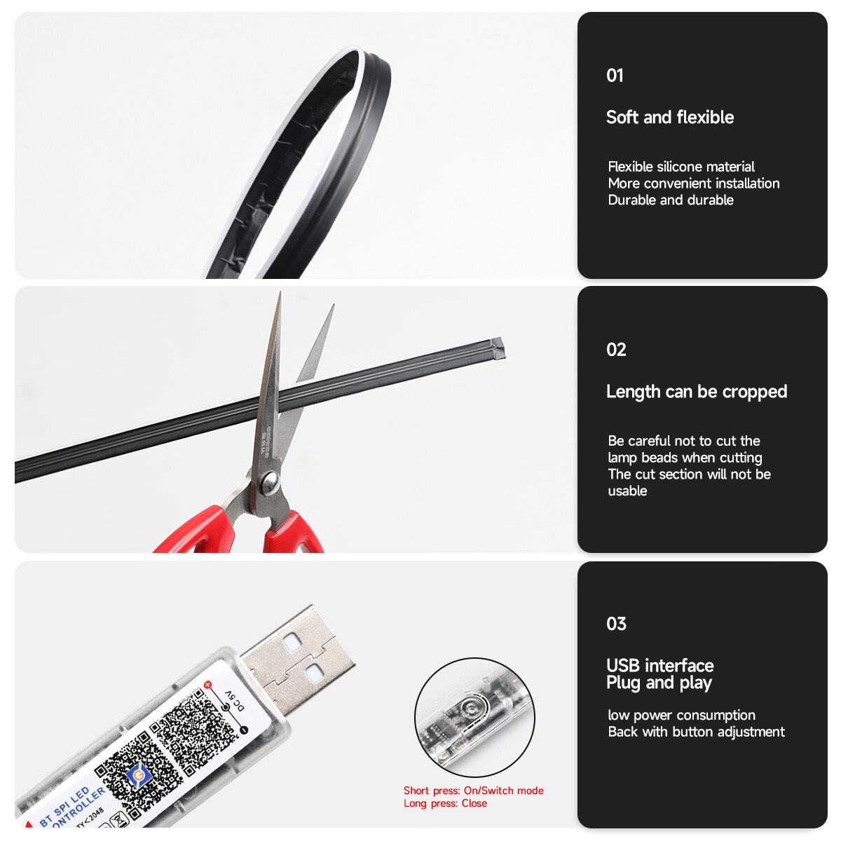 Car LED Ambient Light USB 64 C - Led El Wire ulasan dan harga