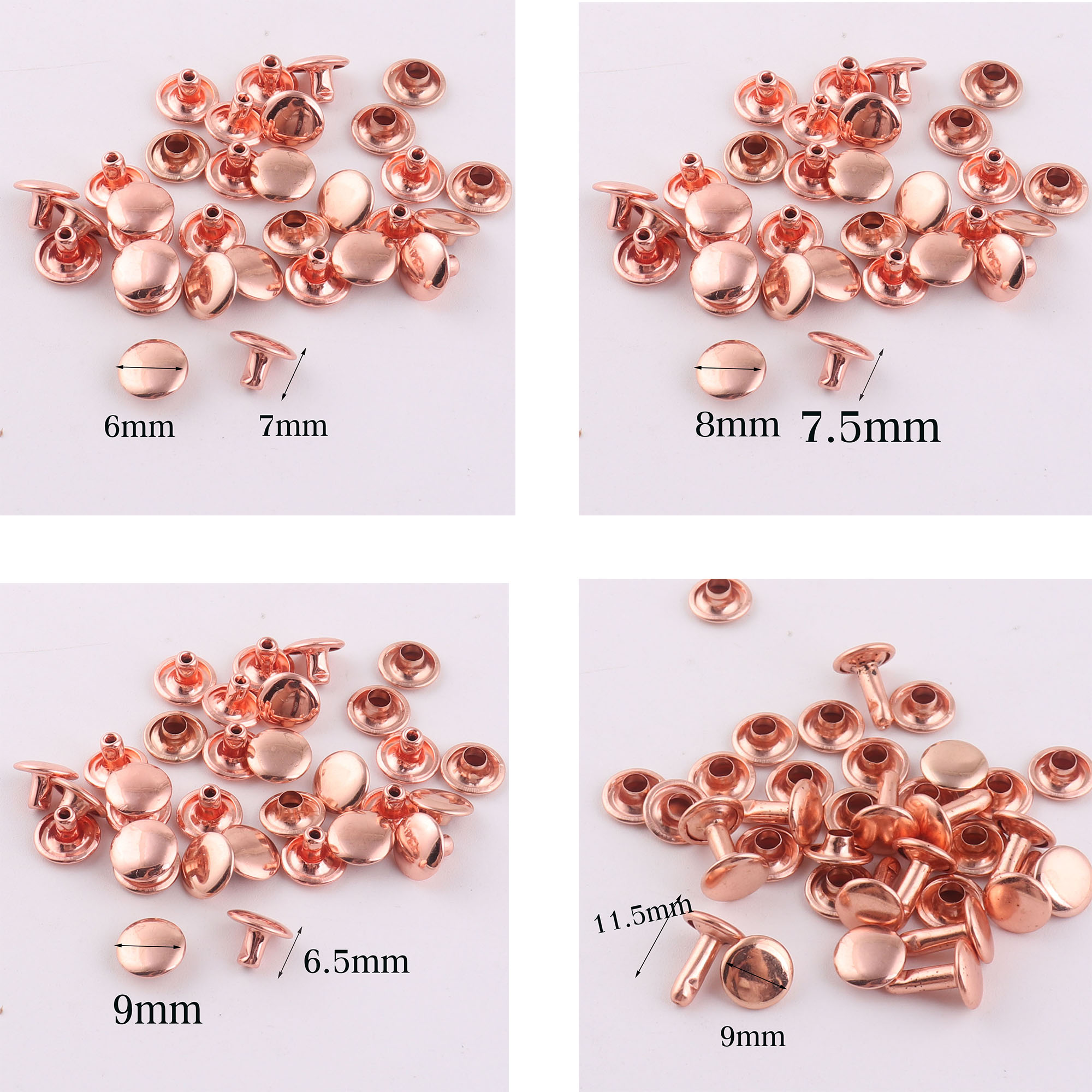 100 Sets Double Cap Rivets,Ros - Snap Fastener Set ulasan dan harga