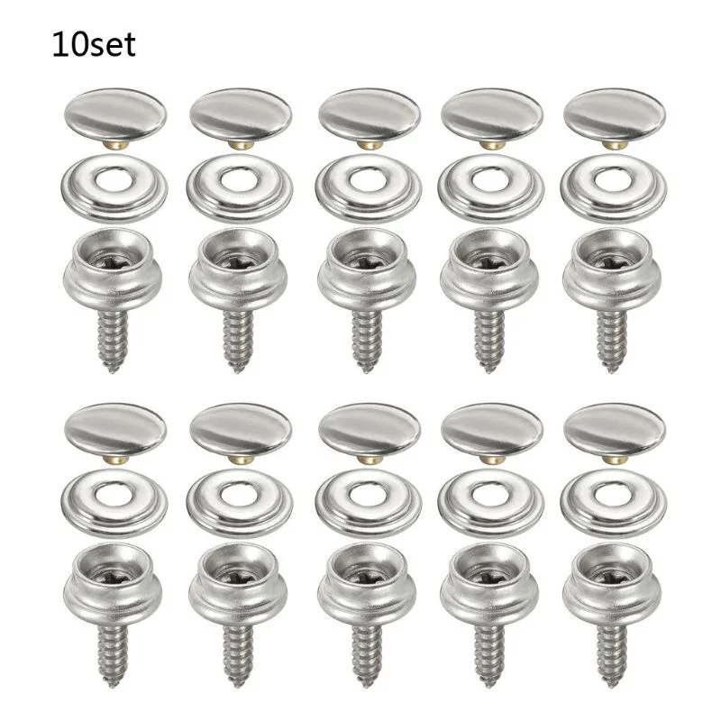 10 Sets Stainless Steel Tappin - Snap Fastener Set ulasan dan harga