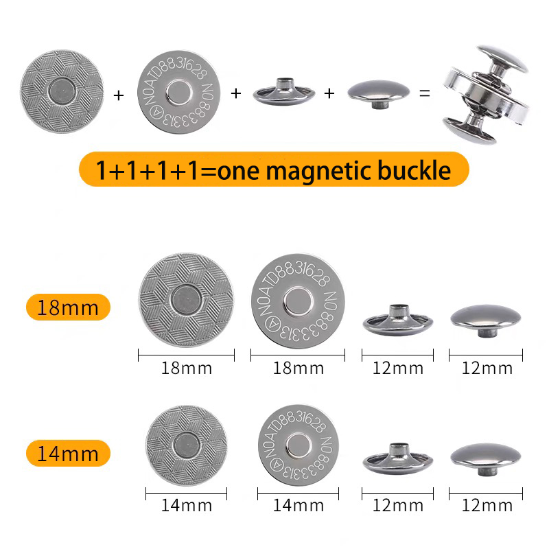 10 Sets Magnetic Snaps Button, - Snap Fastener Set ulasan dan harga