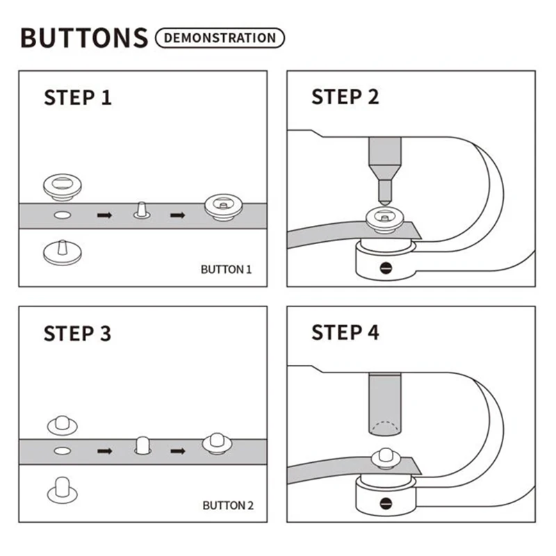10mm 12.5mm 15mm Metal Pressur - Snap Fastener Set ulasan dan harga