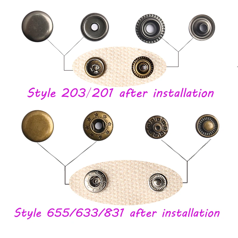 10mm 12.5mm 15mm Metal Pressur - Snap Fastener Set ulasan dan harga