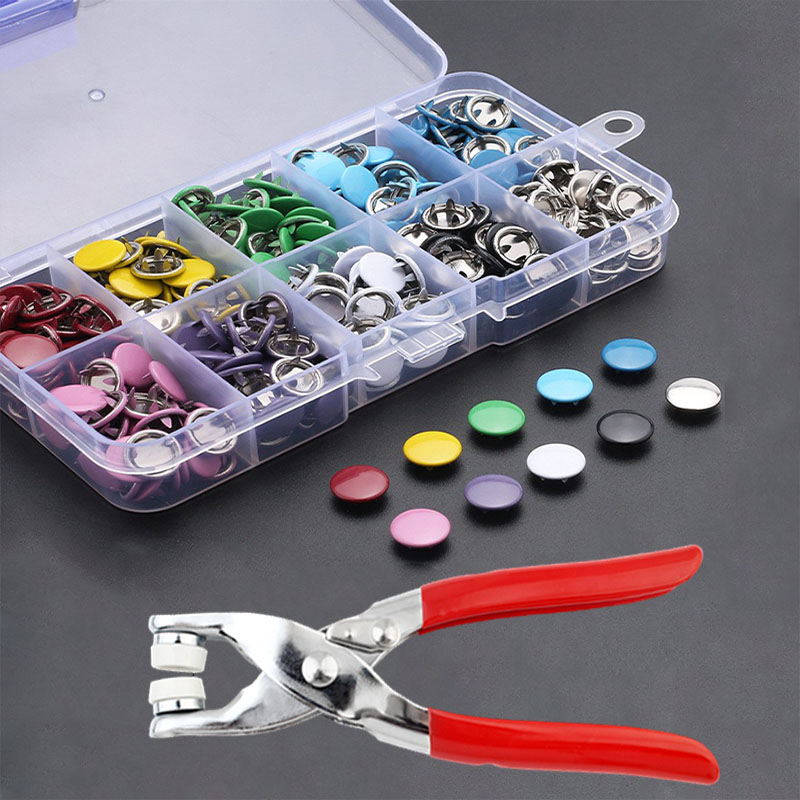50/100 Metal Prong Snap Button - Snap Fastener Set ulasan dan harga