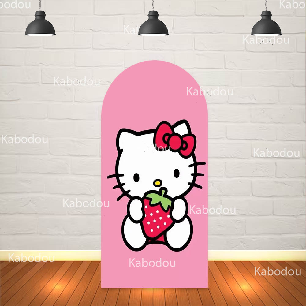 Hello Kittys Backdrop Pink Arc - Cosplay Floating Prop ulasan dan harga