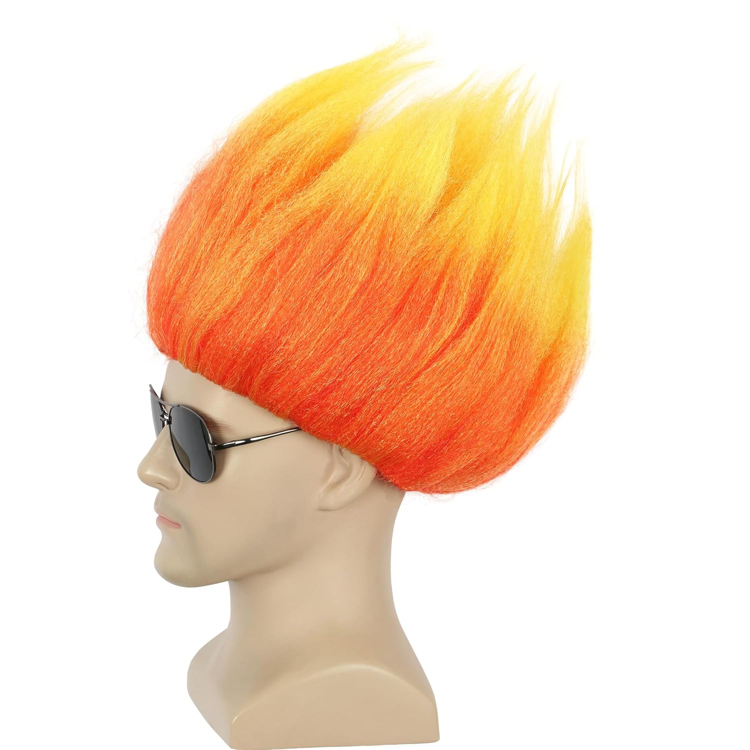 Short Orange Wig Spiky Anime W - Cosplay Flame Prop ulasan dan harga