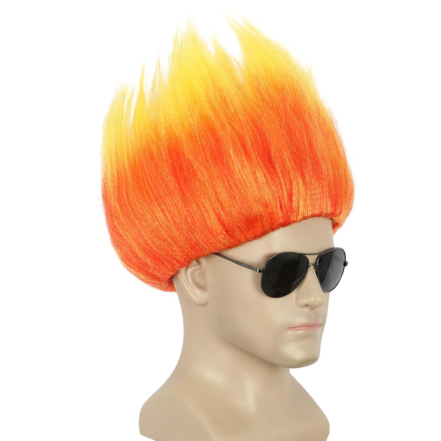Short Orange Wig Spiky Anime W - Cosplay Flame Prop ulasan dan harga